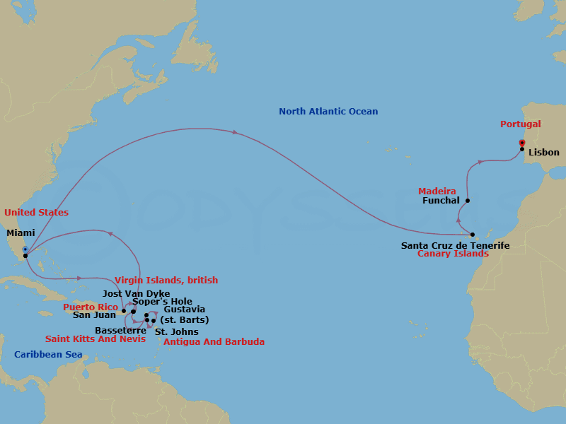 Cruise Itinerary Map