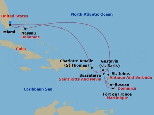 Cruise Itinerary Map