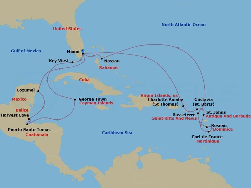Cruise Itinerary Map