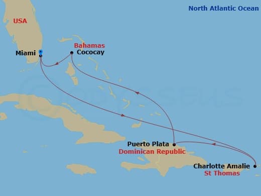 Cruise Itinerary Map