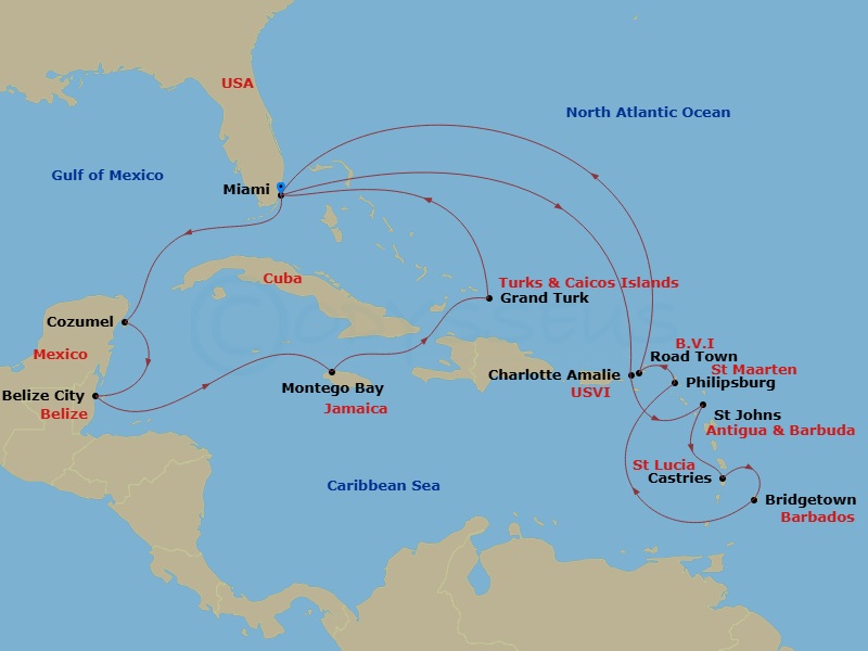 Cruise Itinerary Map