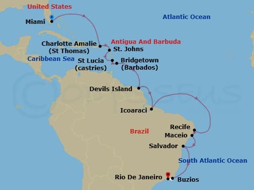 Cruise Itinerary Map