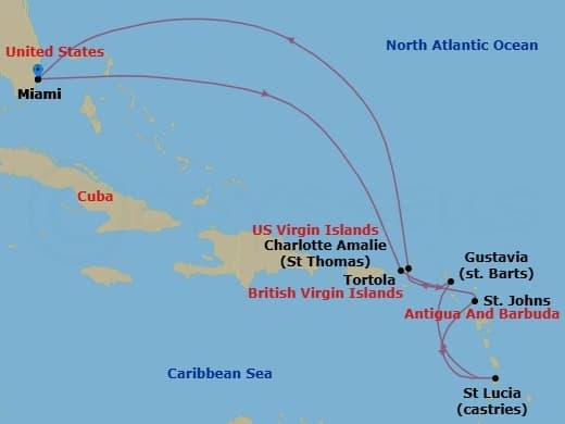 Cruise Itinerary Map