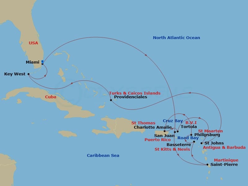 Cruise Itinerary Map