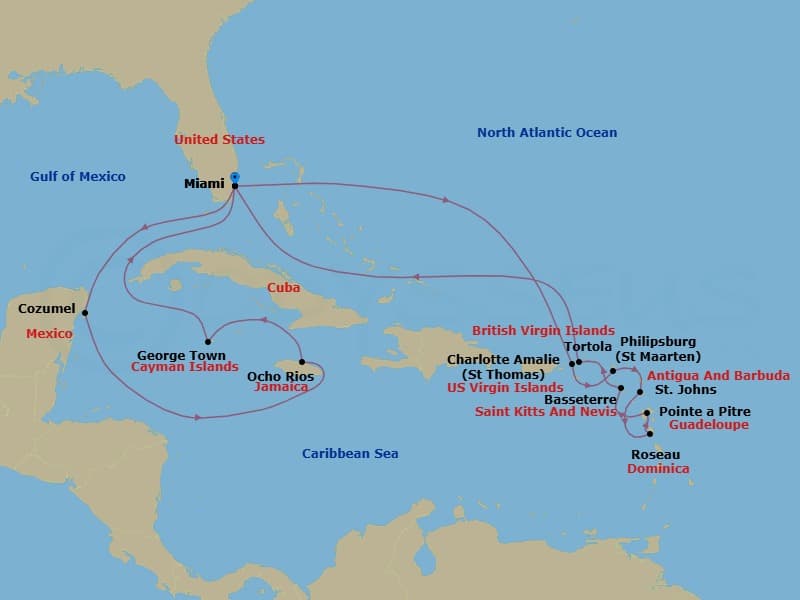 Cruise Itinerary Map