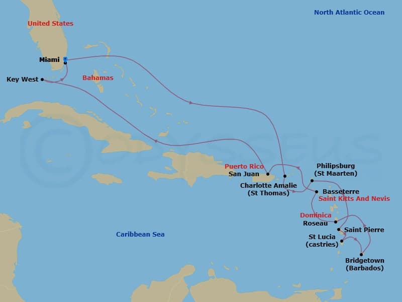 Cruise Itinerary Map