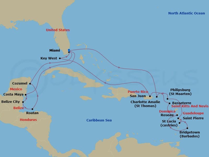 Cruise Itinerary Map