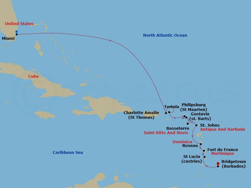 Cruise Itinerary Map
