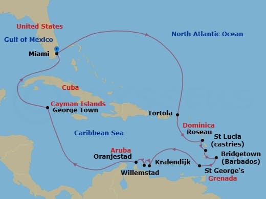 Cruise Itinerary Map