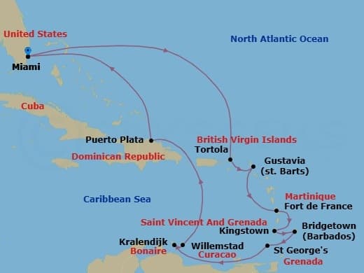 Cruise Itinerary Map