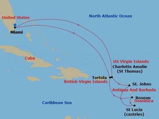 Cruise Itinerary Map