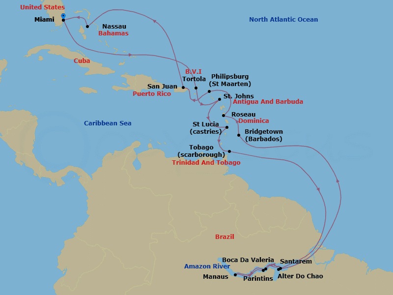 Cruise Itinerary Map