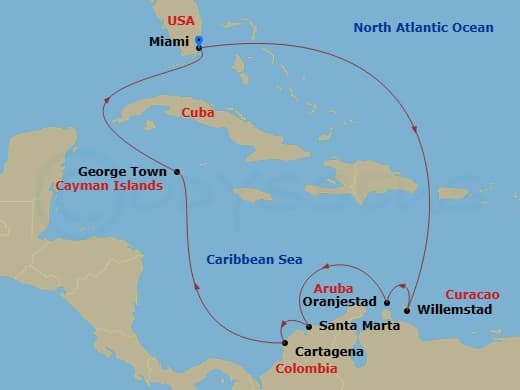 Cruise Itinerary Map