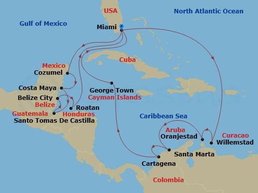 Cruise Itinerary Map