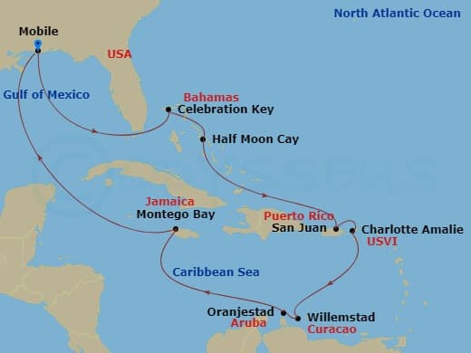 Cruise Itinerary Map