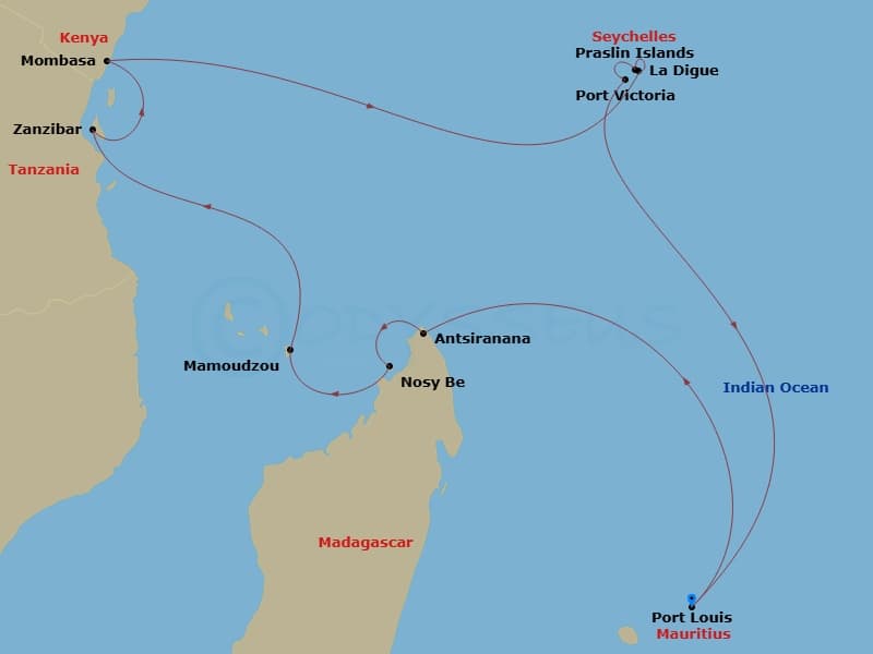 Cruise Itinerary Map