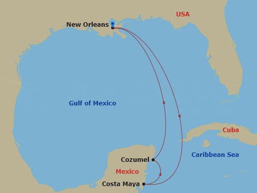 Cruise Itinerary Map
