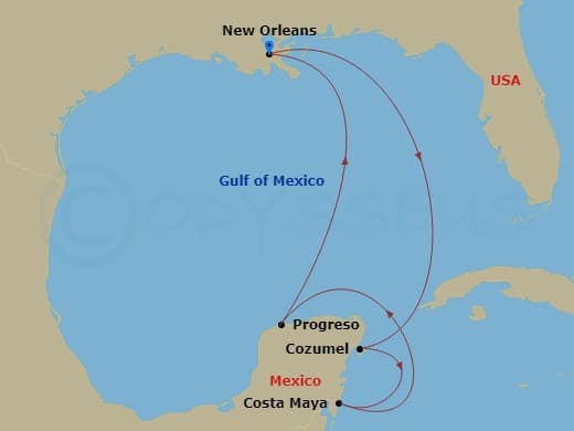 Cruise Itinerary Map