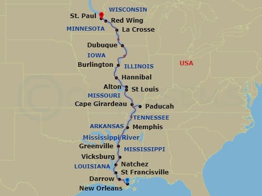 Cruise Itinerary Map