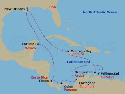 Cruise Itinerary Map