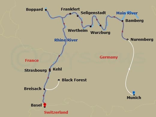 Cruise Itinerary Map