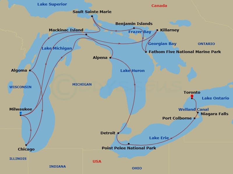 Cruise Itinerary Map