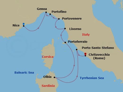 Cruise Itinerary Map