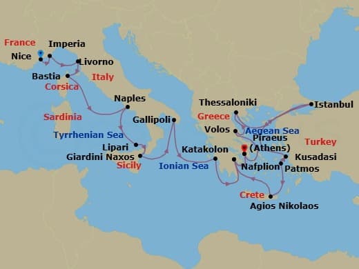 Cruise Itinerary Map