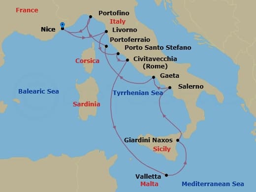 Cruise Itinerary Map