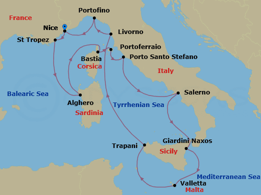 Cruise Itinerary Map