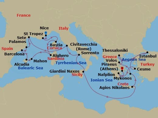 Cruise Itinerary Map