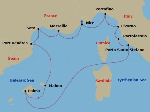 Cruise Itinerary Map