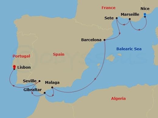 Cruise Itinerary Map
