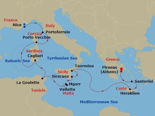 Cruise Itinerary Map