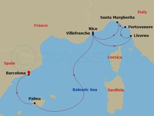 Cruise Itinerary Map