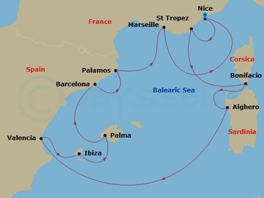 Cruise Itinerary Map