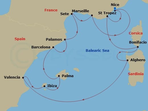 Cruise Itinerary Map