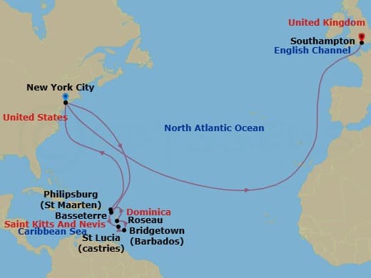 Cruise Itinerary Map