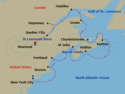 Cruise Itinerary Map