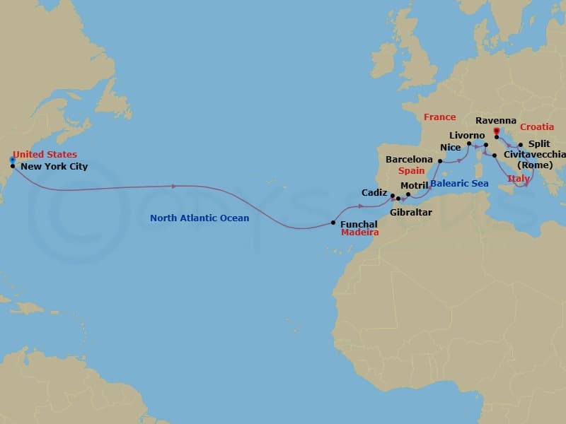 Cruise Itinerary Map