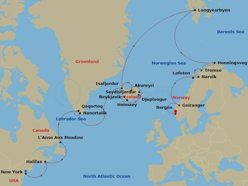 Cruise Itinerary Map