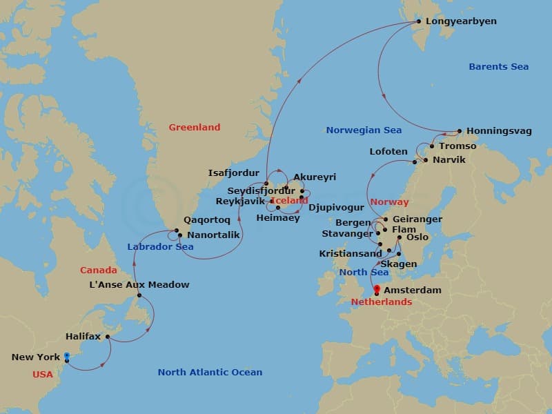 Cruise Itinerary Map