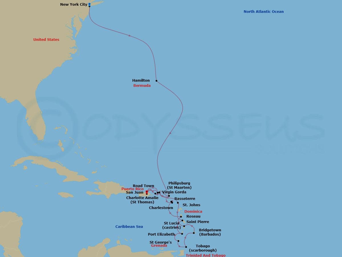 Cruise Itinerary Map