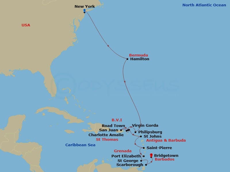 Cruise Itinerary Map