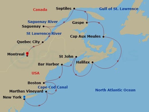 Cruise Itinerary Map