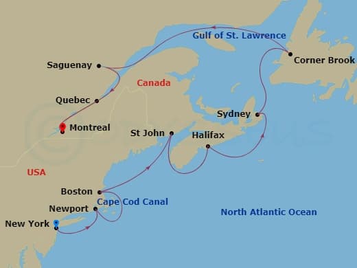Cruise Itinerary Map