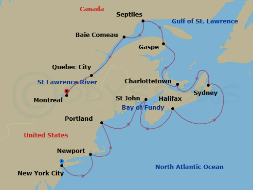 Cruise Itinerary Map