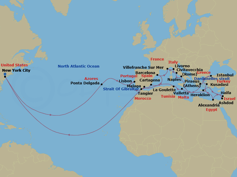 Cruise Itinerary Map