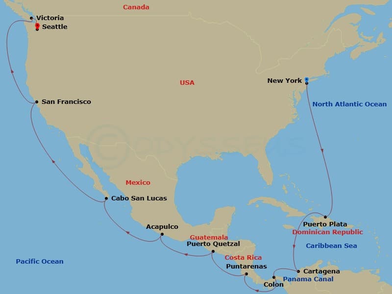 Cruise Itinerary Map