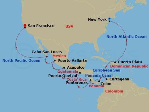 Cruise Itinerary Map